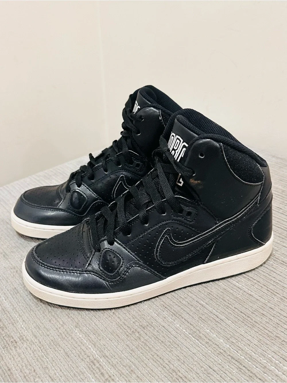 Nike WMNS Son of Force Mid Black White 616303-012 Women's Size 8 EUR 39 Rare